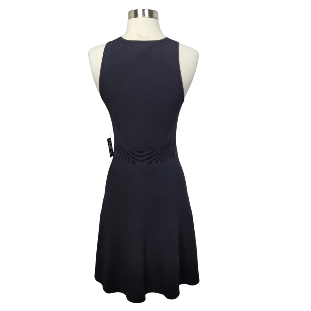 NWT Express Black Sleeveless LBD Fit & Flare Knee Length Skater Dress Size Small - Picture 6 of 8